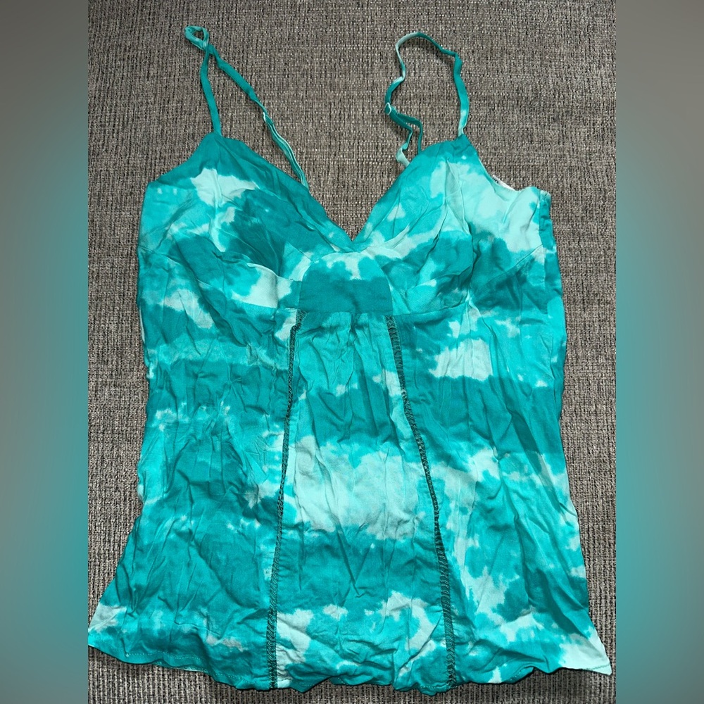 Teal Tie-Dye Women's Top